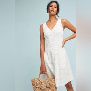 ANTHROPOLOGIE x Tracy Reese Buvette Ivory White Summer Boho Dress